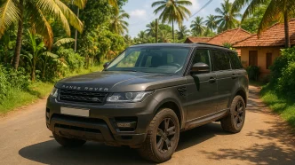 2025 Used Range Rover in Sri Lanka parked on a village road