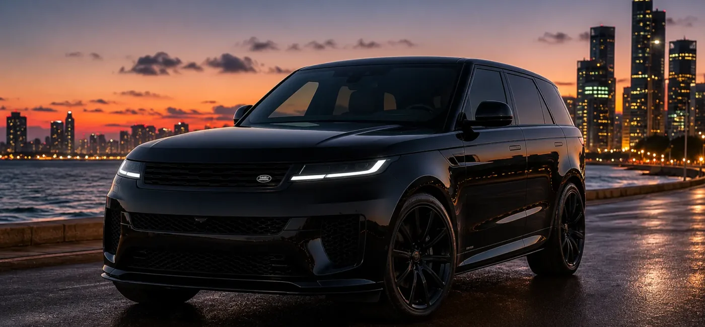 Range Rover Sport SV Black 2026 in Sri Lanka at sunset
