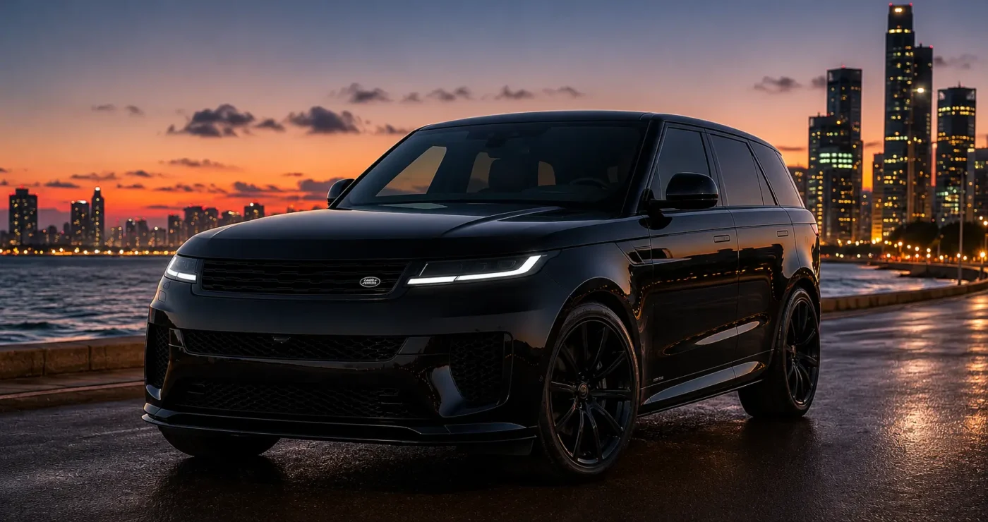 Range Rover Sport SV Black 2026 in Sri Lanka at sunset