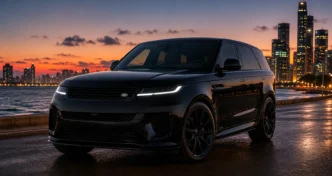 Range Rover Sport SV Black 2026 in Sri Lanka at sunset