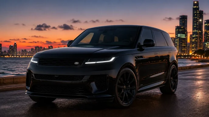 Range Rover Sport SV Black 2026 in Sri Lanka at sunset